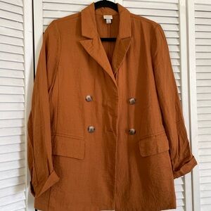 Women's Double-Breasted Tan Jacket